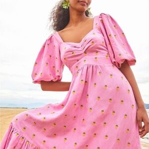 FARM RIO Pineapple Pink Dress  - NWT - XS